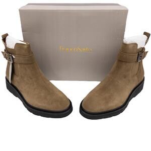 Franco Sarto Women's Suede Leather Ankle Boots Tan Birchwood Meridian 6 or 7.5